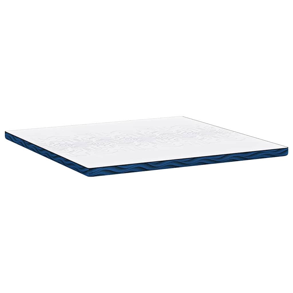 Cubrecolchón blanco 180 x 200 cm, tejido jacquard, espuma de memoria de poliuretano de alta densidad, confort mejorado para cama, ideal para parejas