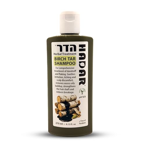 HADAR Herbal Treatment Birch Tar Shampoo – High-Strength Birch Tar Formula for Dandruff, Flaking &