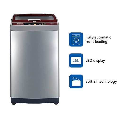 Image of Haier 7.5 kg Fully-Automatic Top Loading Washing Machine (HWM75-707NZP, Silver Grey)