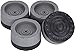 Cozywind 4 Piezas mortiguador de Vibraciones para Lavadoras Universal Arandelas Goma Antivibraciones para Lavadora y Secadora Altura ajustable (gris, 3.5 cm)