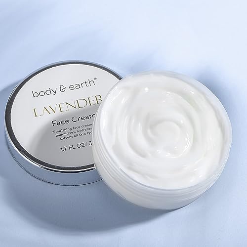 BODY & EARTH Lavender Gifts for Women, 6 Pieces, Birthday Gift for Women, Shower Gel, Body Butter, Hand Cream, Bath Set, Gift Wellness Set, Mother's Day