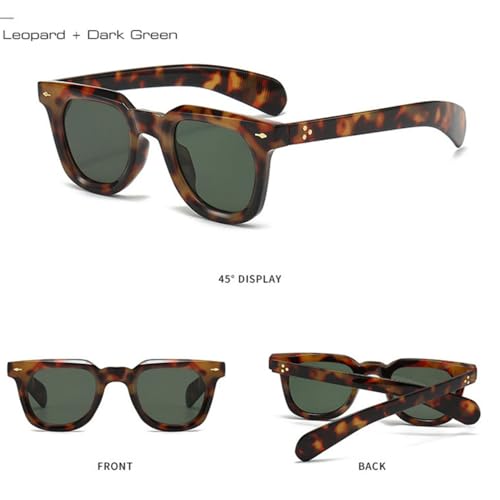 ZIUTNSAV-Women Rivets Decoration Sunglasses Retro Punk Men Gradient Yellow Sun Glasses Shades UV4004