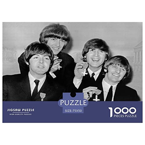Les Beatles Puzzles pour adultes de 1000 pièces célèbres pour adultes et enfants, jouets éducatifs, jeux de famille, cadeaux de Noël, d’anniversaire (75 x 50 cm) - Les Beatles, Paul McCartney, John Lennon, RIngo Starr, George Harrison Les Beatles Puzzles pour adultes de 1000 pièces célèbres pour adultes et enfants, jouets éducatifs, jeux de famille, cadeaux de Noël, d'anniversaire (75 x 50 cm) – Image 3