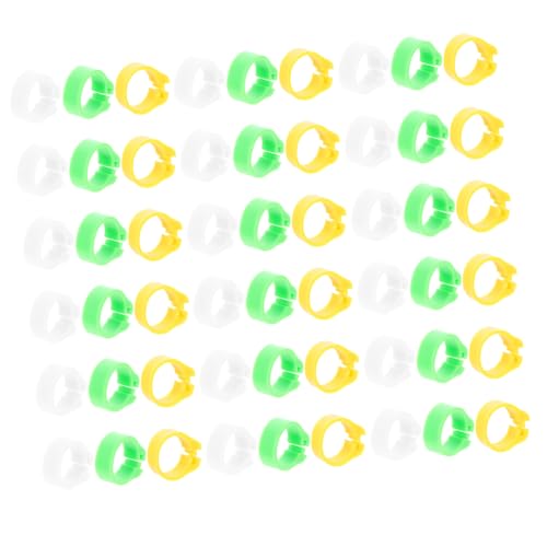 GALPADA 300Pcs Colorful Bird Leg Bands Durable Parrot Foot Rings for Pigeons Chickens Ducks More Sturdy Plastic Clip Identification Rings for Easy Animal Tracking
