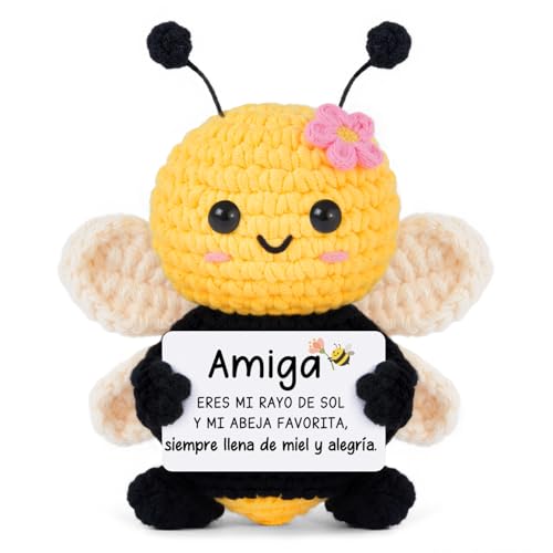 Gleevara Regalos Amigas Originales, Regalo Amiga, Figurita Positiva Abejas, Regalo Amiga Cumpleaños, Regalos para Amigas, para Amigo, Navidad 8 x 5 x 11 cm