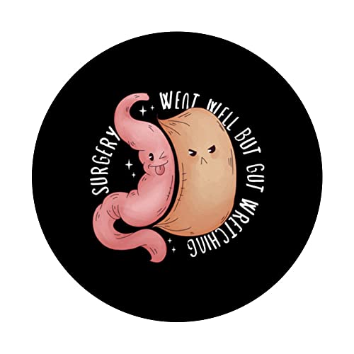 Gastric Sleeve Gastric Sleeve Surgery Gastrectomy PopSockets Swappable PopGrip, Black - Image 3