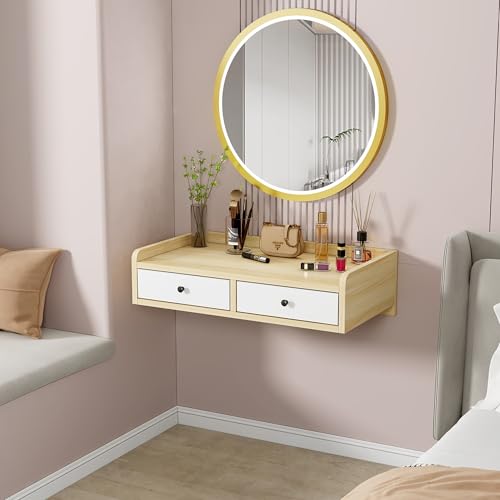 Bureau mural et table de chevet flottante pour optimiser le salon