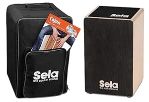 Sela Primera Cajon Black Bundle mit Zubehör