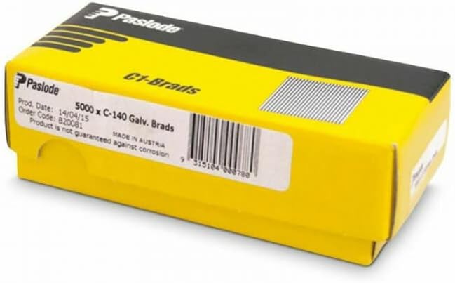 Paslode 40mm 18 Gauge C1 Series Galvanised Brad Nails 5000 Pieces Pack