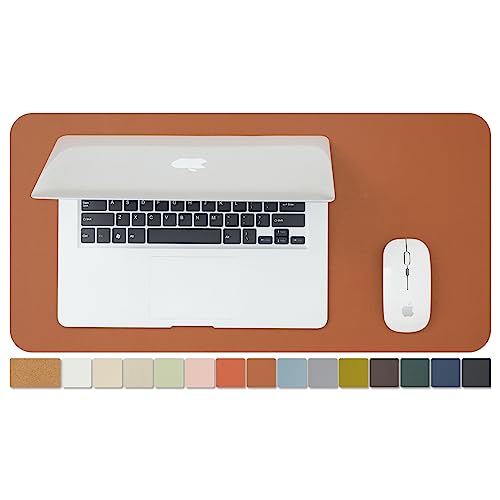 ナチュラルコルク &PU両面デスクマット、大型マウスパッド、デスクプロテクター、防水キーボードマット、オフィス/家庭/ゲーム/装飾に最適（茶色、60cm*30cm）