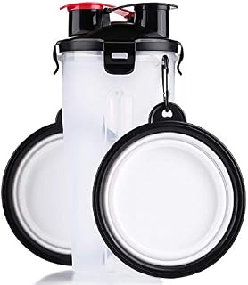 Dog Water Bottle Dog Bowls for Traveling Pet Food Container 2-in-1 with Collapsible