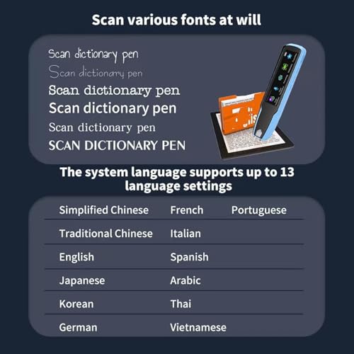 Ftvogue FTVOGUE42IBG5HFWS-12 Portable Reading Pen Multi Language Translator Online And Offline Text Excerpt Translation Scanning For Picture Books Textbooks Newspapers thumb #4
