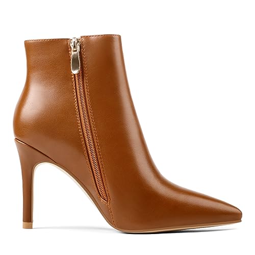 JOY IN LOVE Women's Ankle Boots Middle Heel Pointed Toe Stiletto Boots2