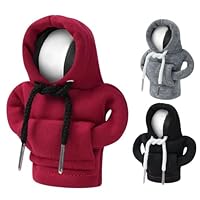 Adiwo Schalthebel Hoodie, 3 Stück Auto Schaltknauf Abdeckung Schaltknauf Abdeckung Auto Schaltknauf Hoodie Schalthebel Schaltknauf überzug für Dekoratives (Rot, Grau, Schwarz)