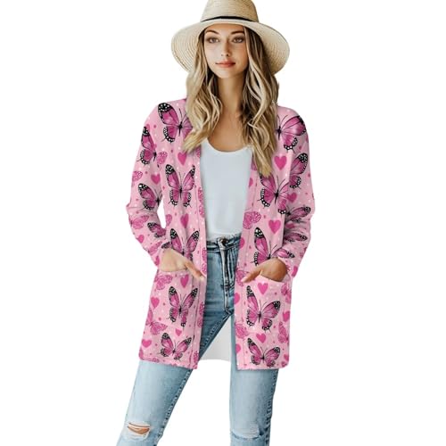 Image of Cardigan for Women Long Sweater Open Front Sweaters Fashion Lightweight Cardigans with Pockets