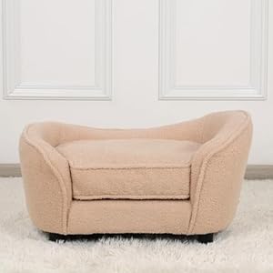   Velvet-Pet-Sofa-Bed-Cat-Sofa-Couch-Comfy-Dog-Sofa-Chair-for-Small-Dogs-Pet-Couch-Chair-with-Removeable-Washable-Cushion-for-Puppy-Catsbrown