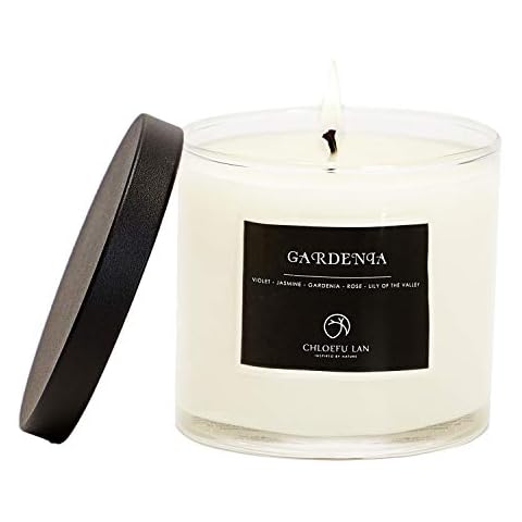 CHLOEFU LAN Premium Gardenia Duftkerze für Männer und Frauen, sehr duftend Cover