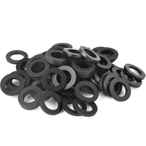 50個セット ワッシャー M10 ナイロンワッシャー 平ワッシャー 内径10mm 外径16mm 厚さ1mm 絶縁 シャワーホース 蛇口パイプ 園芸メンテナンス用のサムネイル