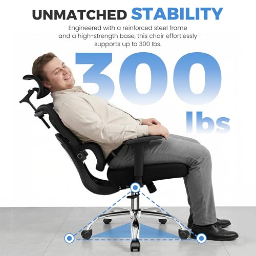 Image of Ergonomic Desk Chair, Breathable Mesh Office Chair for Long Hours, 2 Pack