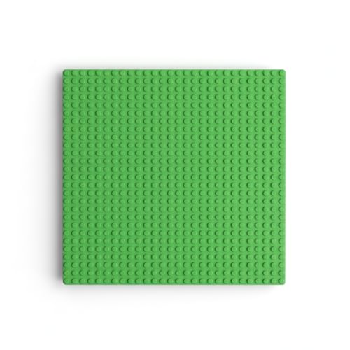 Edu Toys Base Plastic Plate Board 32 x 32 Pegs/Dots for Classic Building Blocks Bricks Compatible with All Brands - Green