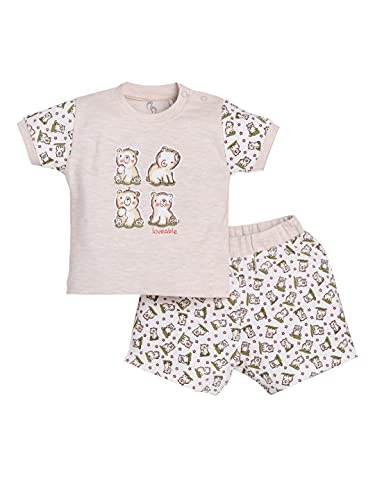 Image of BABY GO 100% Pure Cotton Kids T-Shirt &Shorts for Baby Boys (18-24 Months, BEIGE3)