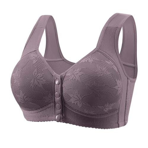 Cocila Interior Femenina Moderna E Informal para Mayores, Cómoda Y Agradable La Sujetador Deportivo Mujer Impacto Sujetadores Deportivos Postoperatorio Talla 110B Cierre Delantero Copa C Sin