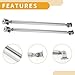 Partuto 2pcs 20cm/7.87in Car Splitter Support Rods Adjustable Front Rear Bumper Lip Splitter Strut Support Bars Aluminum Alloy Silver Tone No Drillin