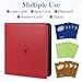 Premium Zip Card Binder 12 Pocket, Fabmaker 912 Pockets Trading Card Binder, PU Zipper Card Collection Album, Sturdy Side-Loading Card Book Holder for Game & Sports Cards, Red