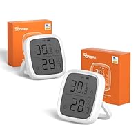 SONOFF Zigbee Temperatur- und Feuchtigkeitssensor,SNZB-02D 2 Stück Zigbee LCD Smart Thermometer Hygrometer Sensor,Zigbee Hub Erforderlich, Kompatibel mit Alexa/Google Home/Home Assistant