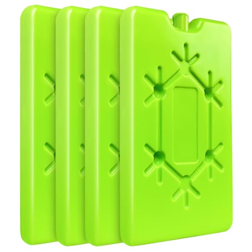4 Pzs Bolsas de Hielo, Plana Freeze Refrigeración Bloques, Acumuladores de Frío, Placas de Hielo, Bloques Congeladores de Frío Pequeños, Elemento de Refrigeración para Viajar y Acampar, 16 x 11cm
