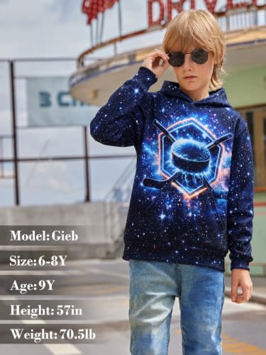 Image of Boys Girls Warm Fleece Hoodies Sweatshirt with Pockets Size 5-16 Years