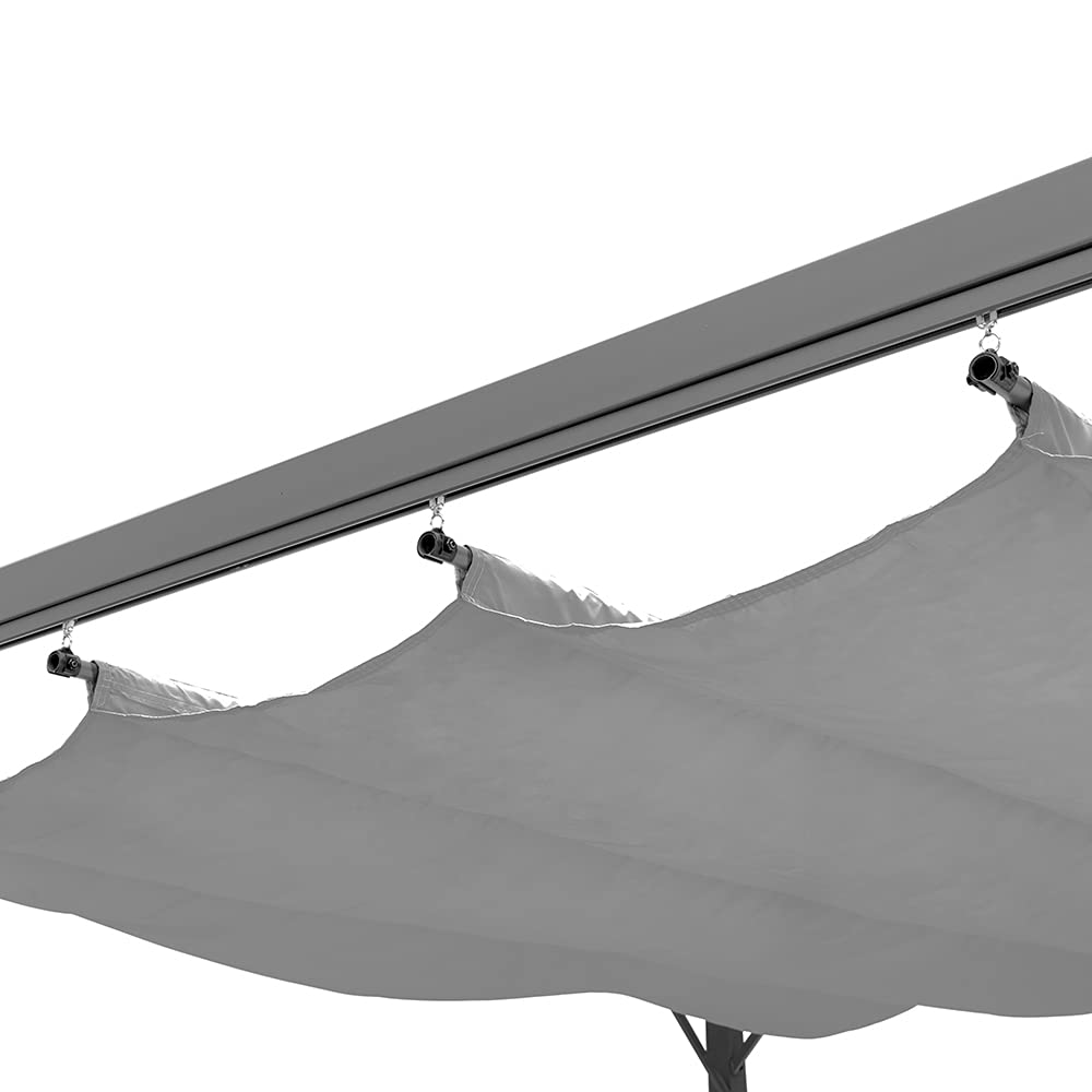 Hortan Gazebo Pergola 3x4m Impermeabile Richiudibile Acciaio Inossidabile Giardino Terrazzo
