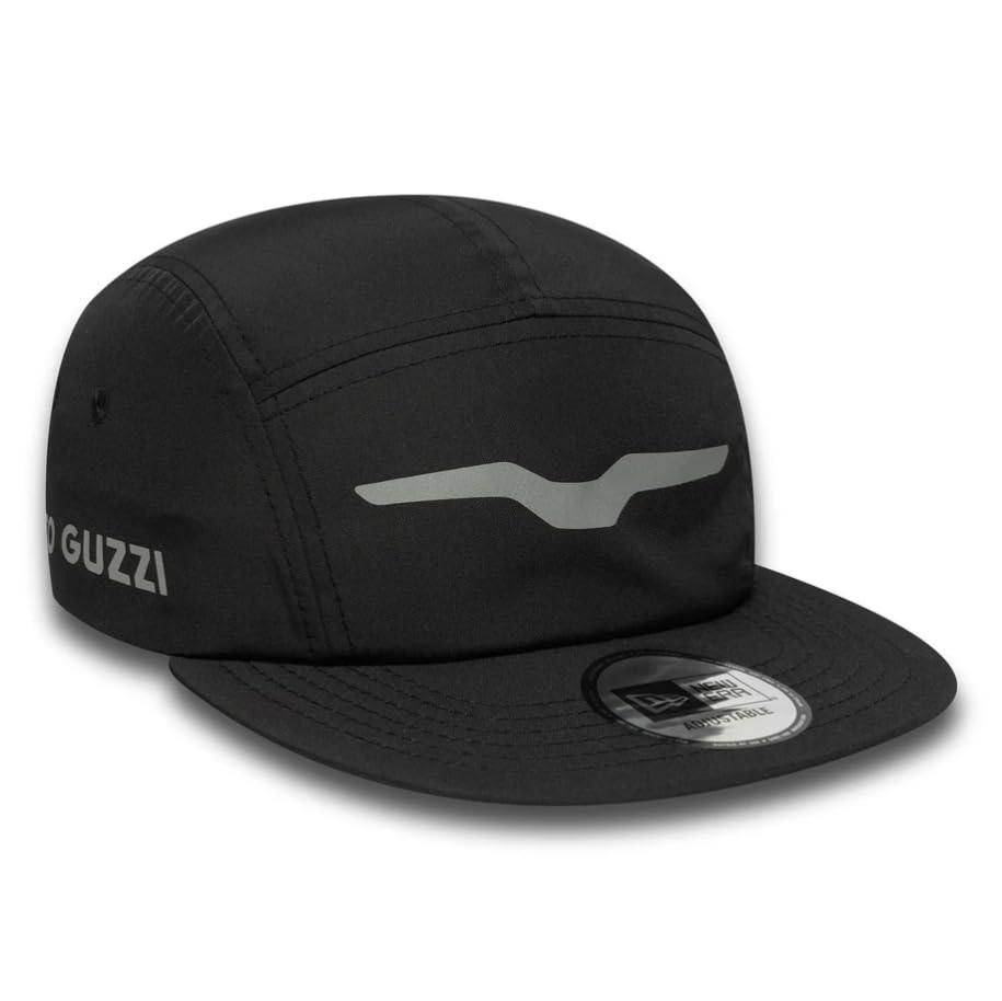 Casquette de baseball Moto Guzzi New Era noire pour vos sorties moto et l'ambiance des Superbikes