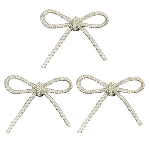 Image of 3 PCS Crystal Bow Brooch Pin for Women Elegant Rhinestone Bow Sparkly Rhinestones Bow Brooches for Wedding Party Ceremony Clothes Accessories Jewelry