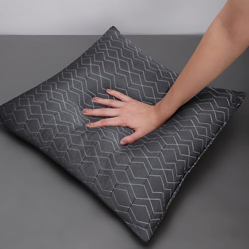 Image of LA VERNE Luxury Premium Cloth Microfibre Blown Technology Filled Cushion Filler Pack of 5 (16 inchX16 inch) (Dark Gray)