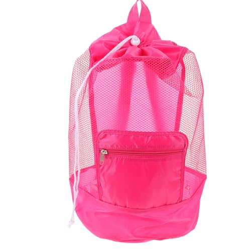 Wakauto Mesh Beach Bag Drawstring Backpack Pouch for Men Women,Lightweight Storage Tote Gear Bag for Sports Workout Swimming Equipment Accessories4