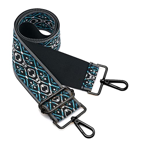 Image of ZOOEASS Nickel Buckles Wide Shoulder Strap Adjustable Replacement Belt Gun Buckles Guitar Style Crossbody Bag Strap