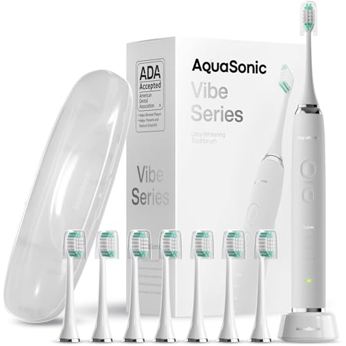 Aquasonic Vibe Series Ultra-Whitening Toothbrush – ADA Accepted Electric Toothbrush