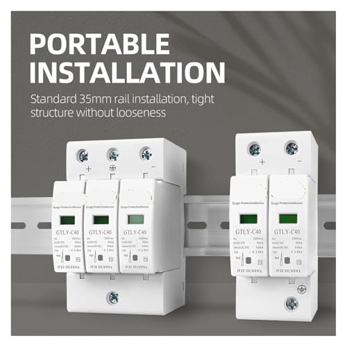 Parafoudre PV 1000V 2P pour protéger la maison des surtensions de panneaux solaires