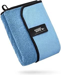 Magicwipe® Bathroom Drying Cloth (30×40cm, 2 Pack) – Removes Limescale & Hard Water Stains in Seconds with Just Water – Streak-Free for Shower Glass & Tiles – Reusable Microfibre Cloth