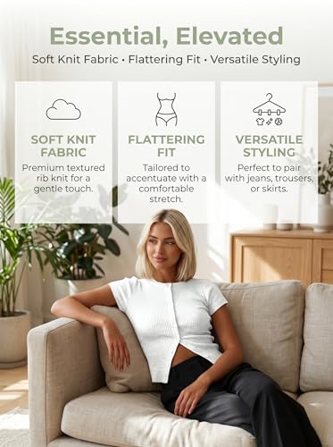 Image of Imily Bela Womens Short Sleeve Y2K Summer Tops Button Down Tshirt Ribbed Knit Slim Fit Sweater Cropped Cardigan