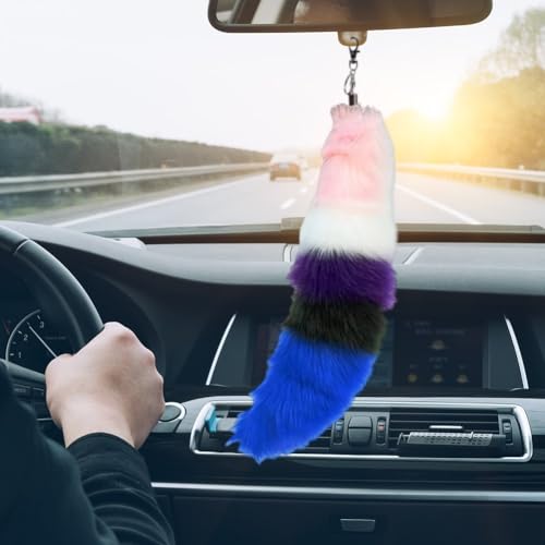 Queue duveteuse de renard multicolore à offrir en cadeau pour les fans de mode - 7