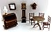 Melody Jane Dolls Houses House Miniature 1:48 Scale Plastic Study Office Furniture Set