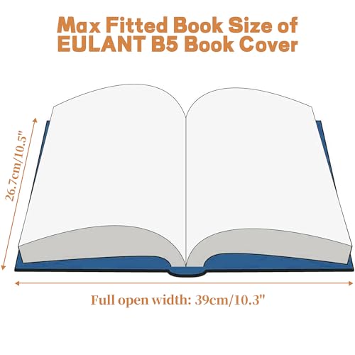 Image of EULANT 10 Pieces Book Covers,Plastic Clear 16K Size for Books19x26cm | Book Sleeve Clear Slip On Book Cover