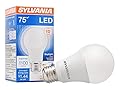 SYLVANIA LED Light Bulb, 75W Equivalent A19, Efficient 12W, Medium Base, Frosted Finish, 1100 Lumens, Daylight - 1 Pack (79293)