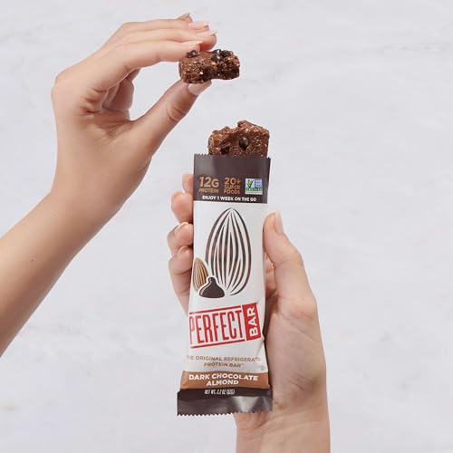 Perfect Bar Original Refrigerated Protein Bar, Dark Chocolate Almond, 2.2 Ounce Bar, 8 Count (Pack of 3)