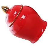 Photo Gallery heallily mini barattolo da tè in ceramica retrò con coperchio sigillato, resistente alla rottura, per tè, cibo secco, snack, caffè, accessorio multifunzionale per uso domestico, rosso stile vintage Photo Gallery heallily mini barattolo da tè in ceramica retrò con coperchio sigillato, resistente alla rottura, per tè, cibo secco, snack, caffè, accessorio multifunzionale per uso domestico, rosso stile vintage