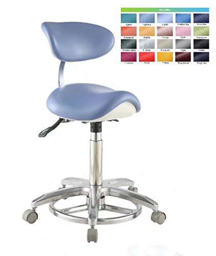 Aphrodite Deluex Dental Ergonomic Saddle Seat Chair QY-Saddle-1 PU Leather Seat Height Adjustable New by Purple-Violet