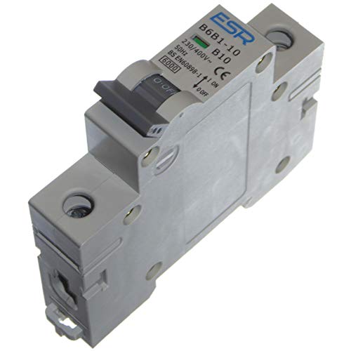 Circuit Breaker MCB Single Pole Type B (All Amps 6A 10A 16A 25A 32A 40A 50A 63A) (10 A)