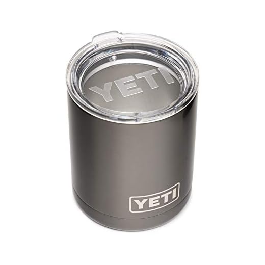 YETI Rambler 10 oz Lowball, Vacuum Insulated, Stainless Steel with Standard Lid, Graphite